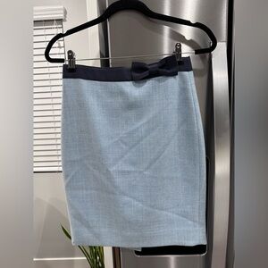 J.Crew Wool Blue Pencil Skirt